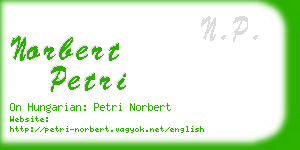 norbert petri business card